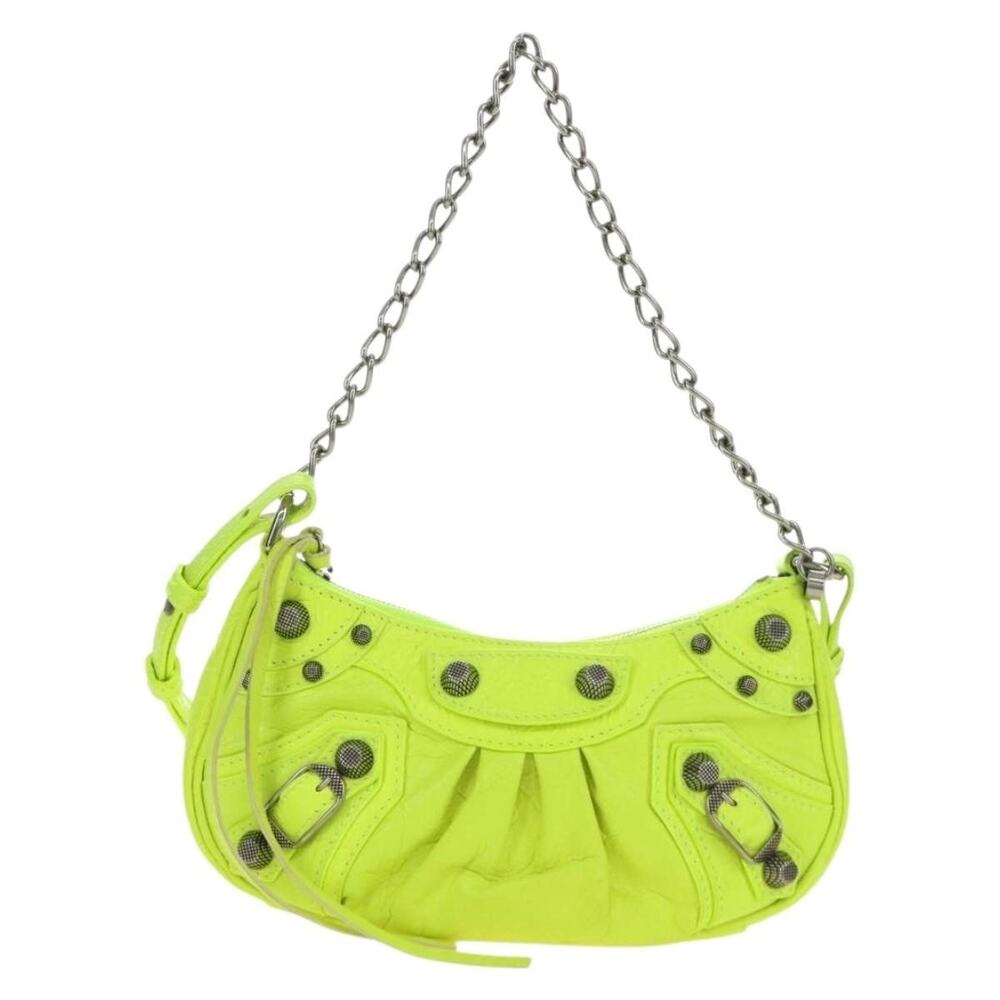 Balenciaga Chain Le Cagole Mini Shoulder Bag Green